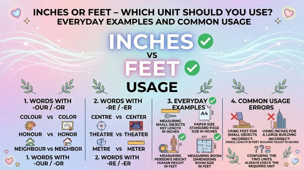 inches or feet 